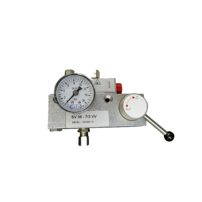 Schaltventil "Auf-Zu", CO2-Vorranganschluß mit Manometer, Typ: SV 06-7/3VV