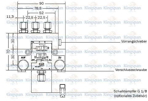 Tasterventil Auf-Zu mit CO2 -Vorrang TV N6-7/3VV