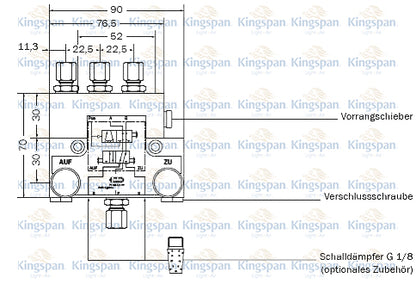 Tasterventil Auf-Zu mit CO2 -Vorrang TV N6-7/3VV