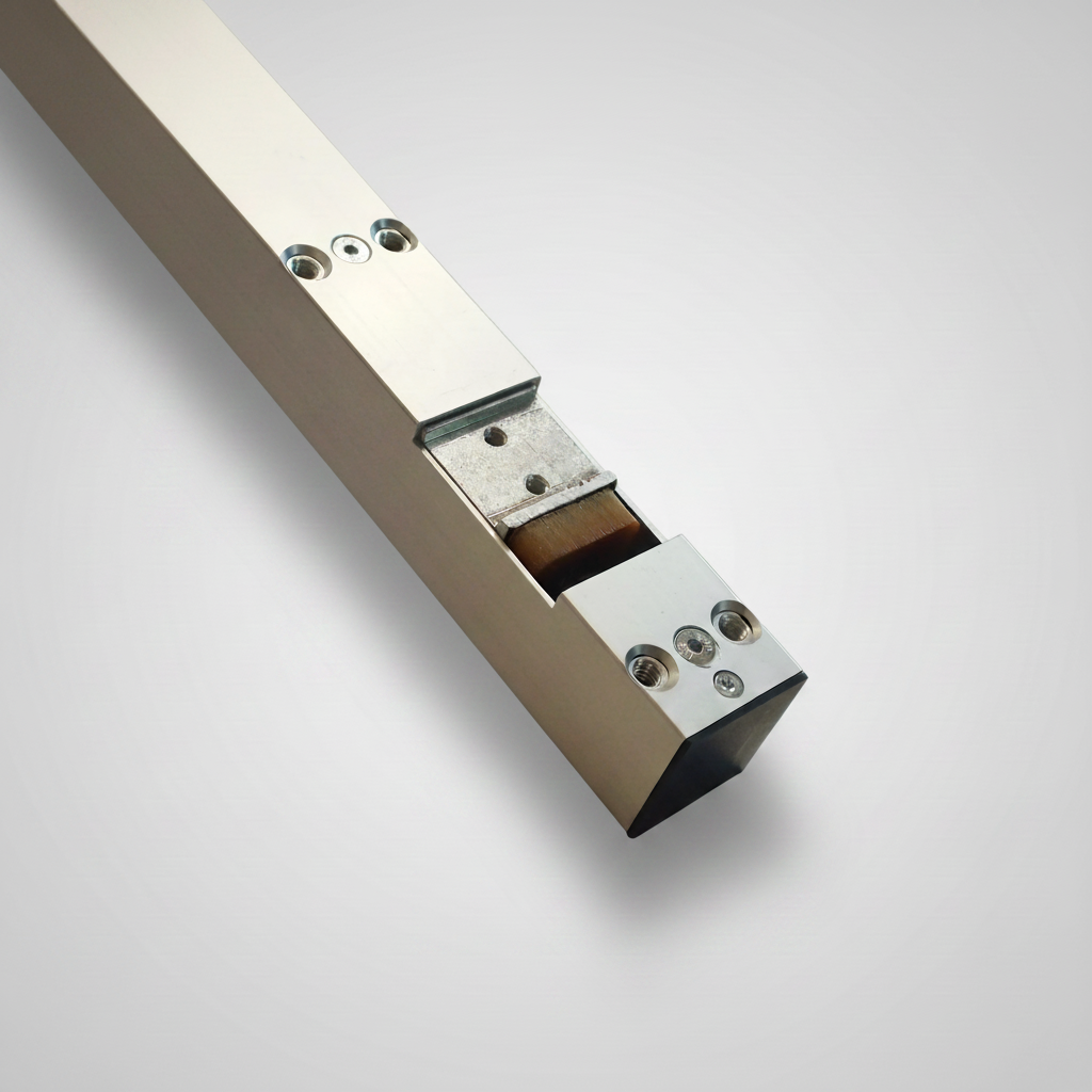 Produktabbildung des Kingspan STG Riegelantriebs KLML ohne Mitnehmerzunge. Der kompakte elektrische Verriegelungsantrieb dient der automatischen Fensterverriegelung und wird in Lüftungs- sowie RWA-Systemen eingesetzt.